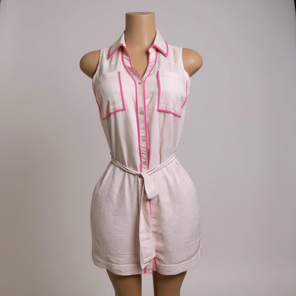 Express Pink and White Chemise Intimates